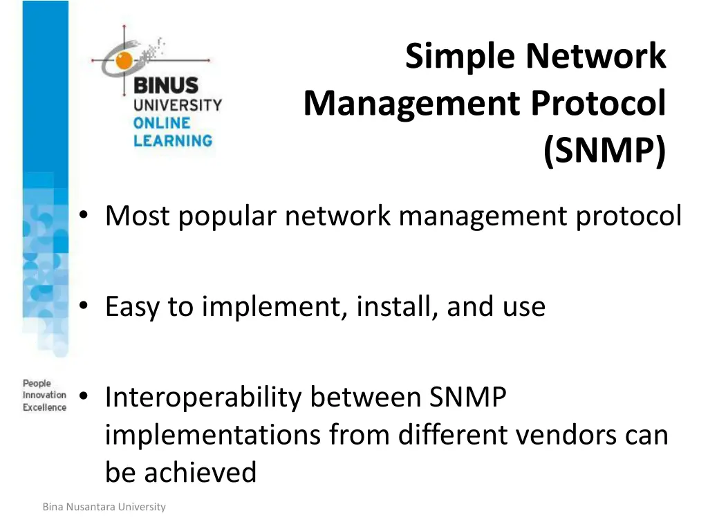 simple network management protocol