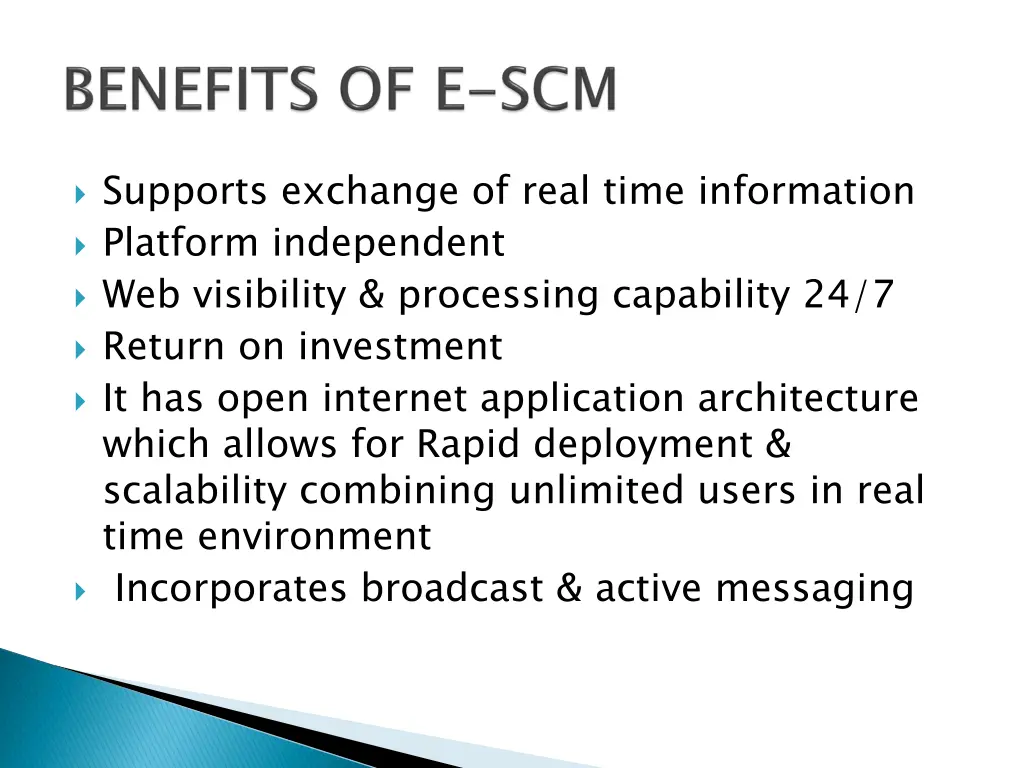 supports exchange of real time information