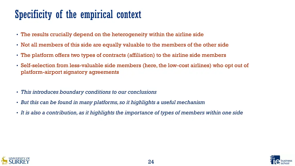 specificity of the empirical context