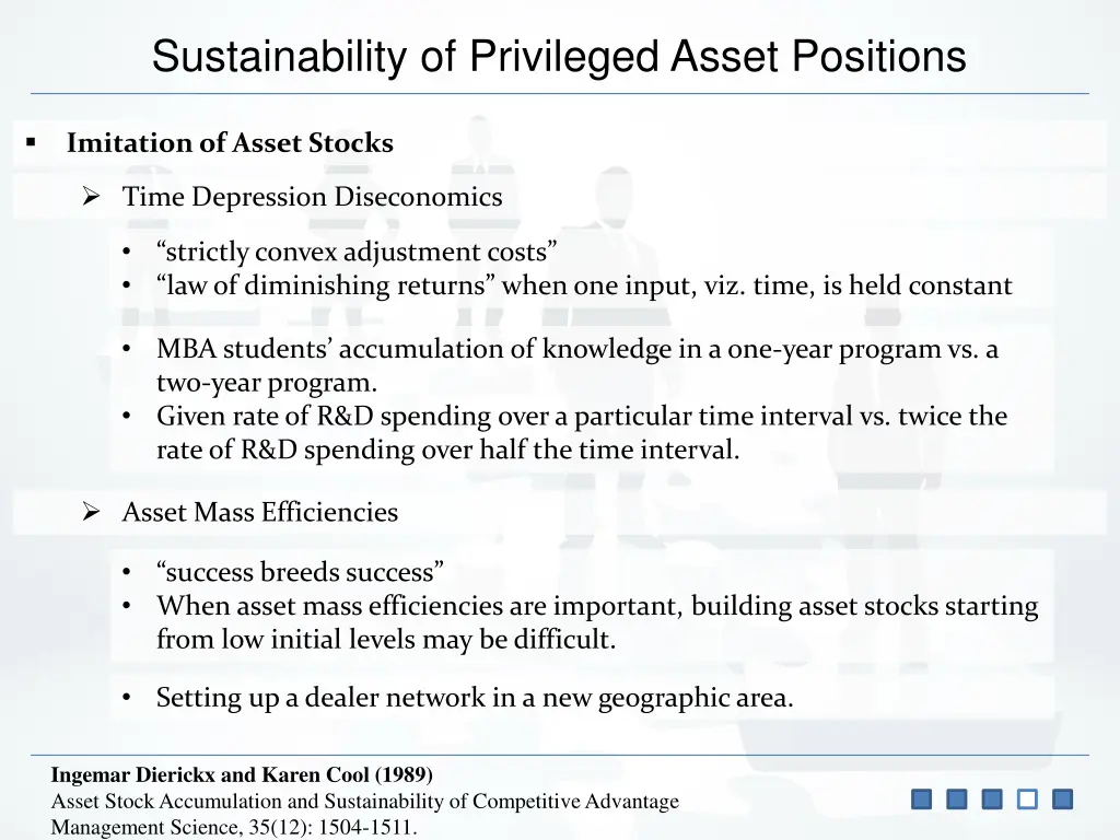 sustainability of privileged asset positions