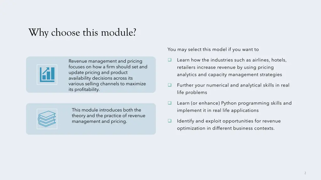 why choose this module