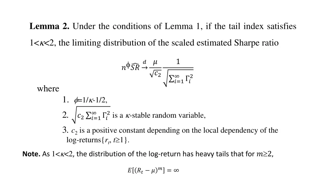 lemma 2 under the conditions of lemma