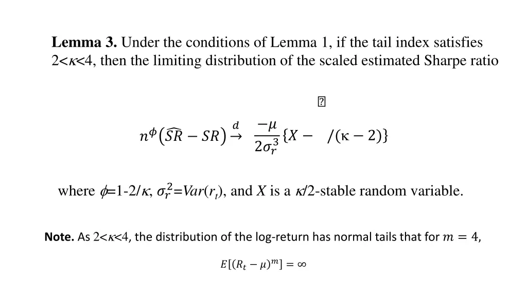 lemma 3 under the conditions of lemma