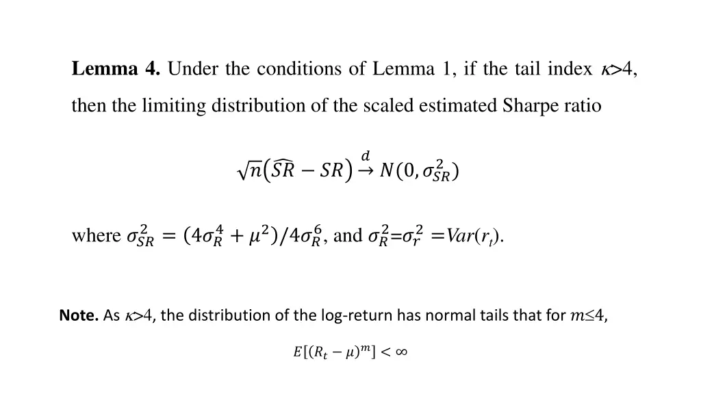 lemma 4 under the conditions of lemma