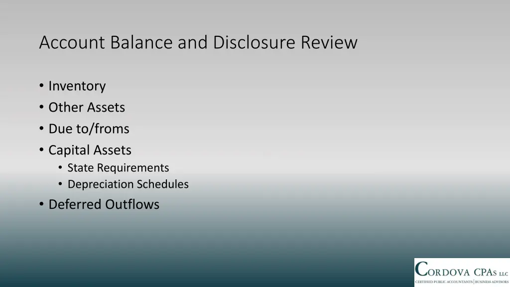 account balance and disclosure review 1