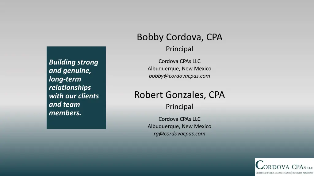 bobby cordova cpa principal