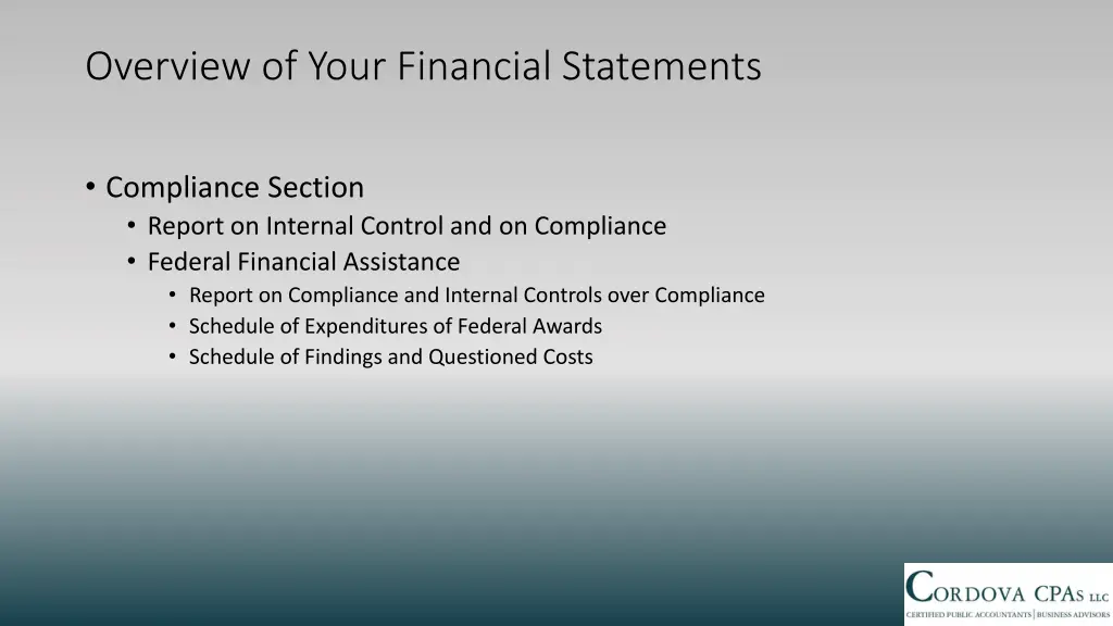 overview of your financial statements 1