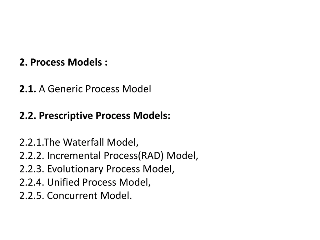 2 process models