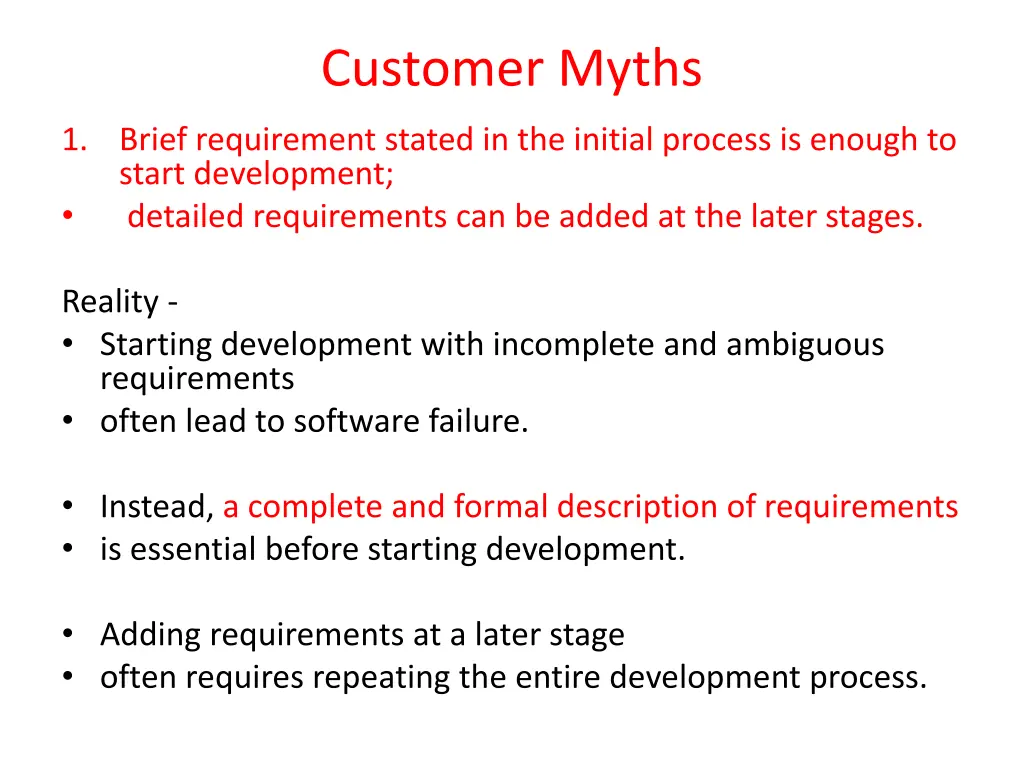 customer myths