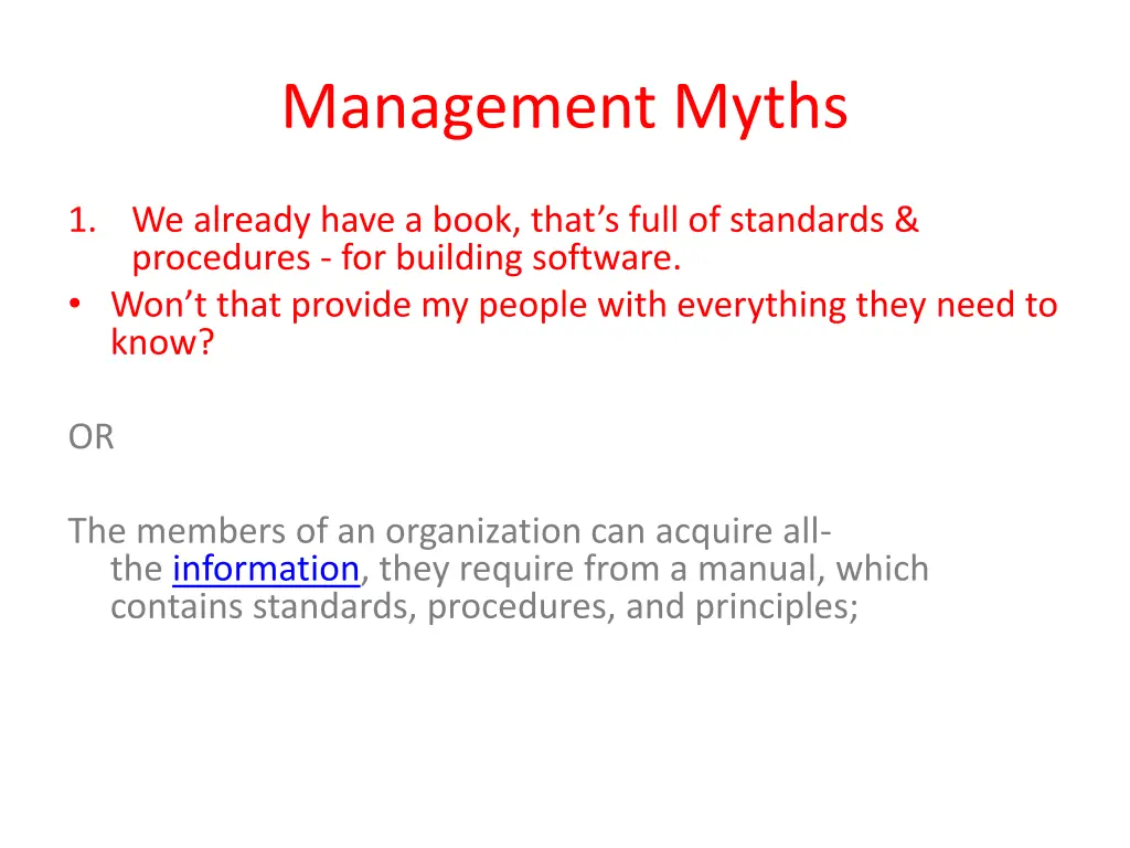management myths