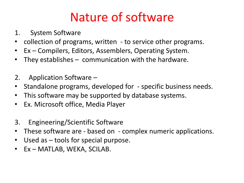 nature of software