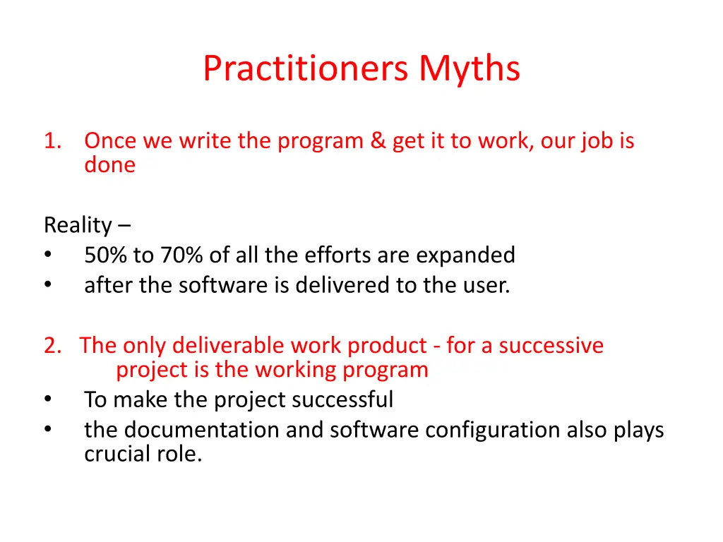 practitioners myths