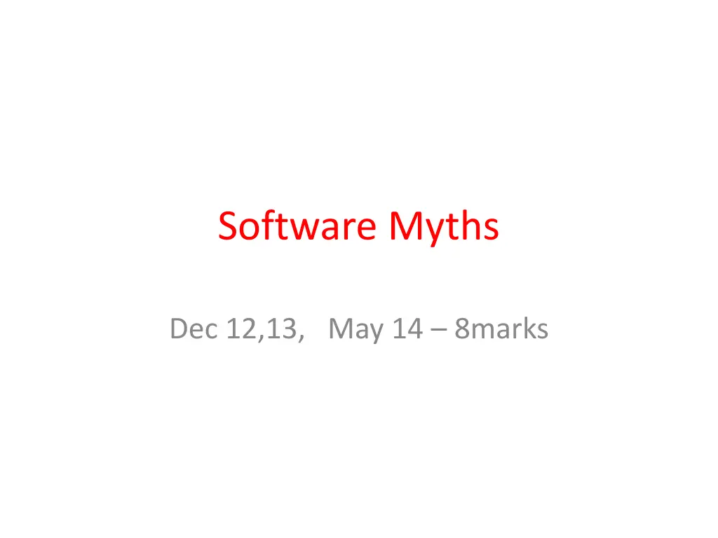software myths