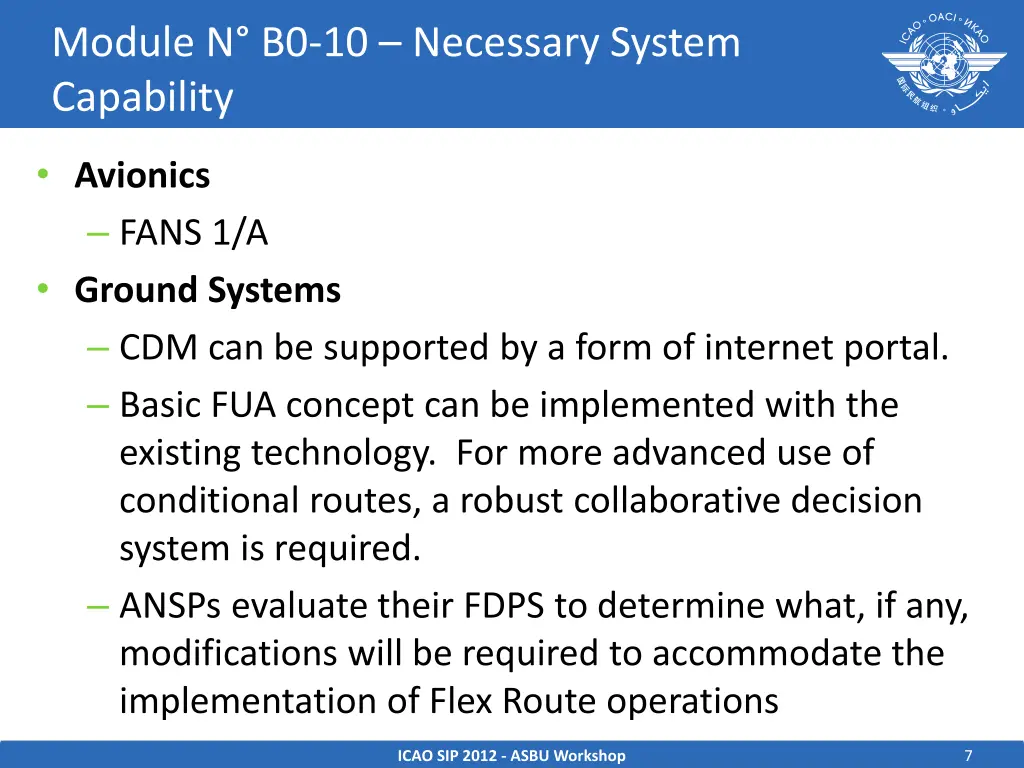 module n b0 10 necessary system capability