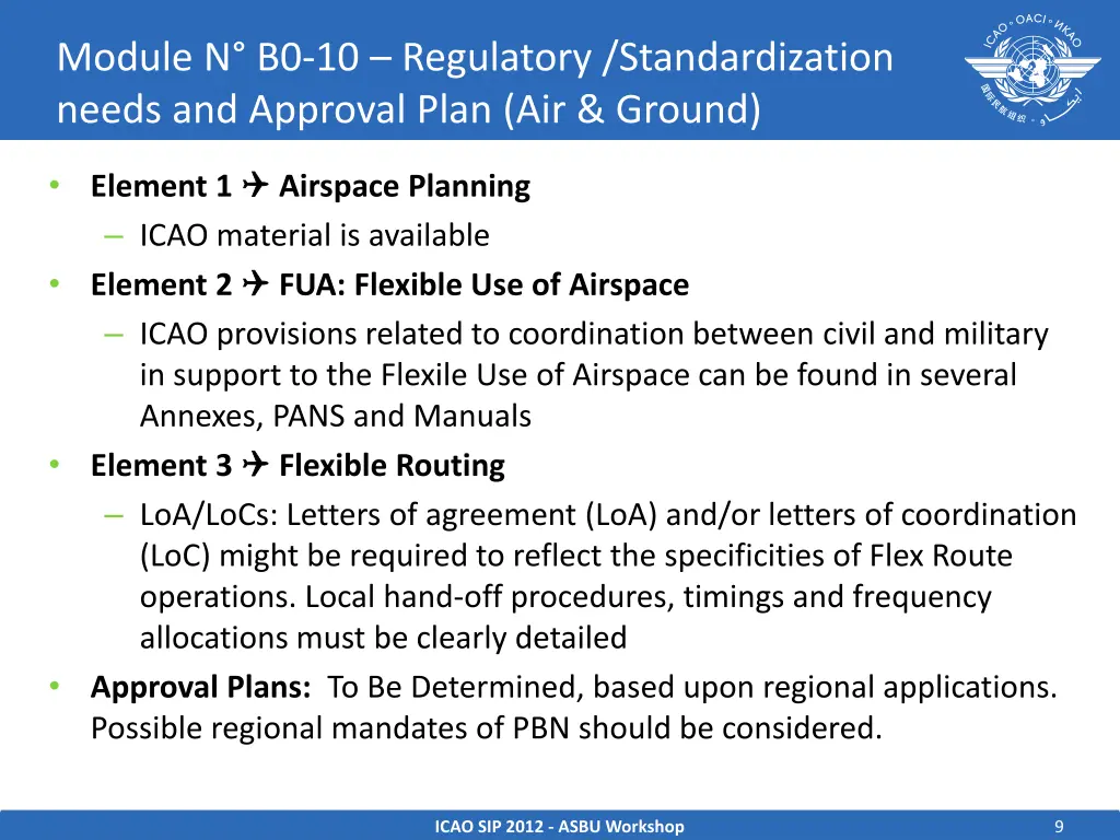 module n b0 10 regulatory standardization needs