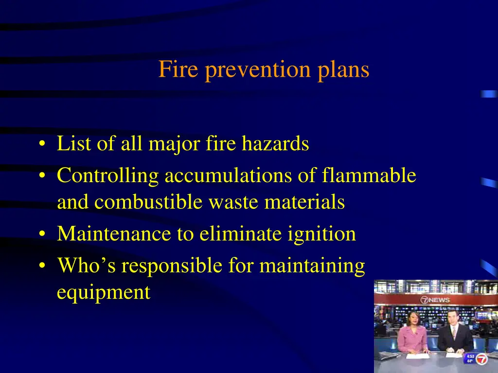 fire prevention plans