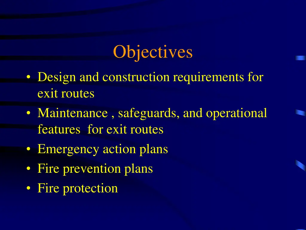 objectives