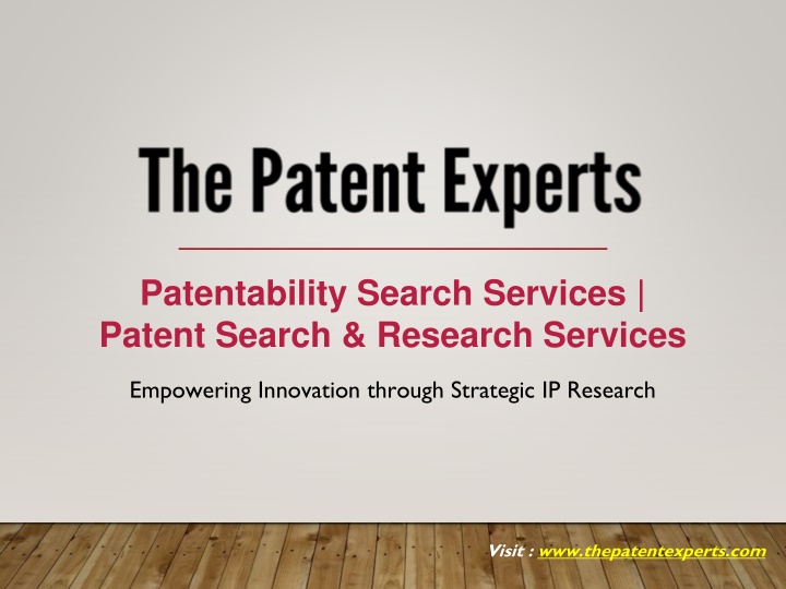 patentability search services patent search