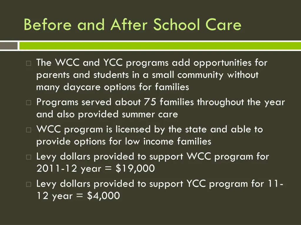 before and after school care