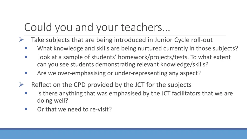 could you and your teachers take subjects that