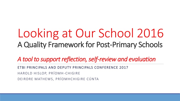 looking at our school 2016 a quality framework