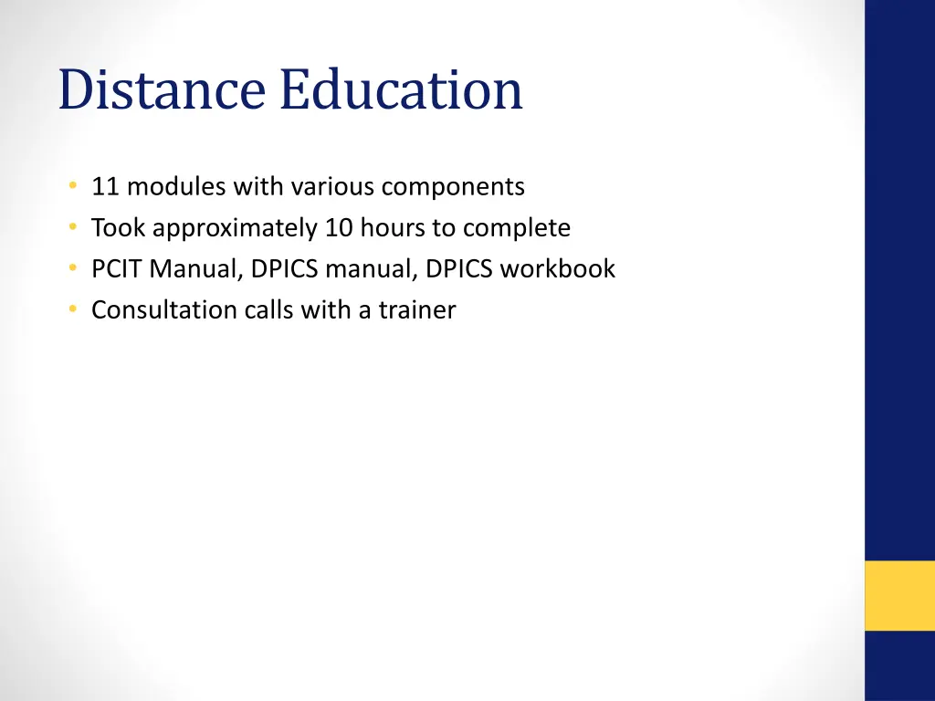 distance education