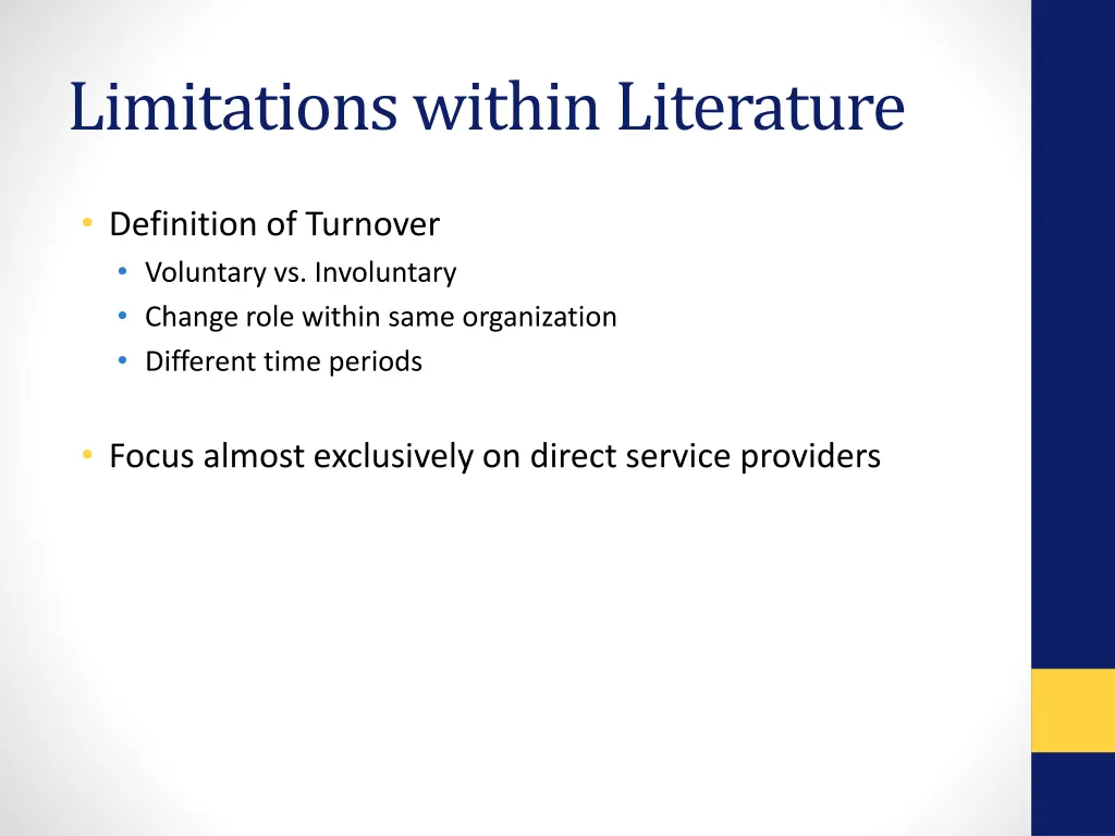 limitations within literature