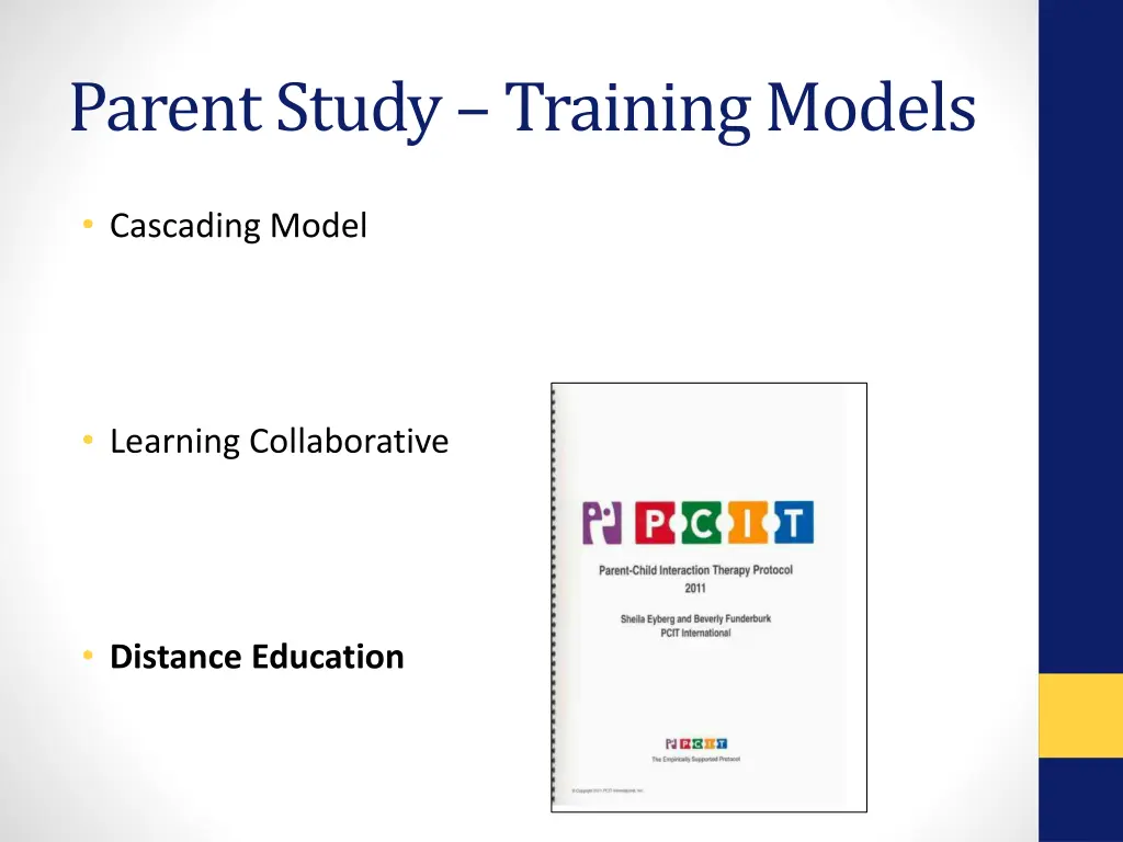 parent study training models 2