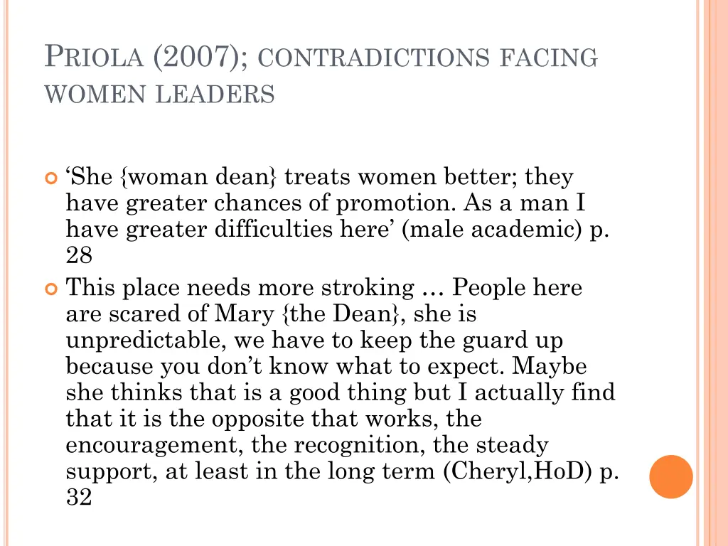 p riola 2007 contradictions facing women leaders