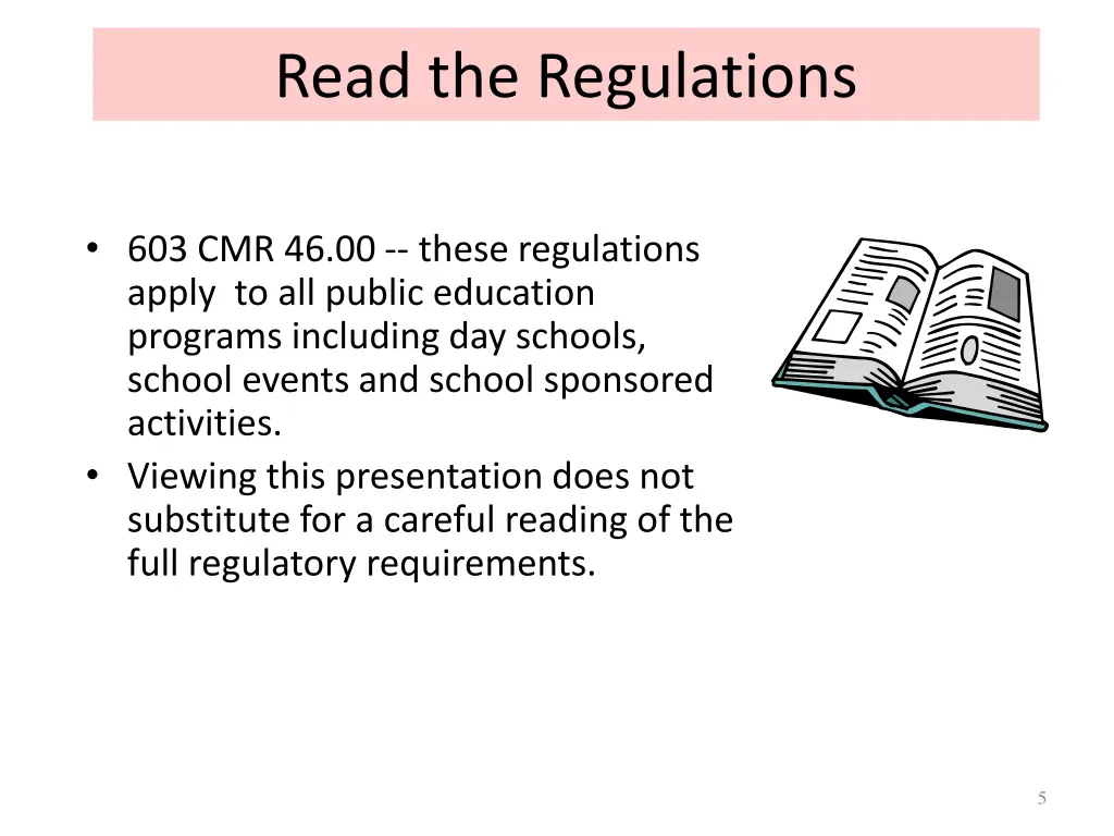 read the regulations