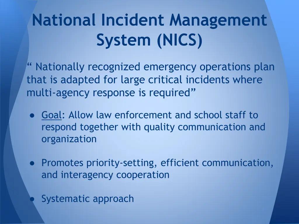 national incident management system nics
