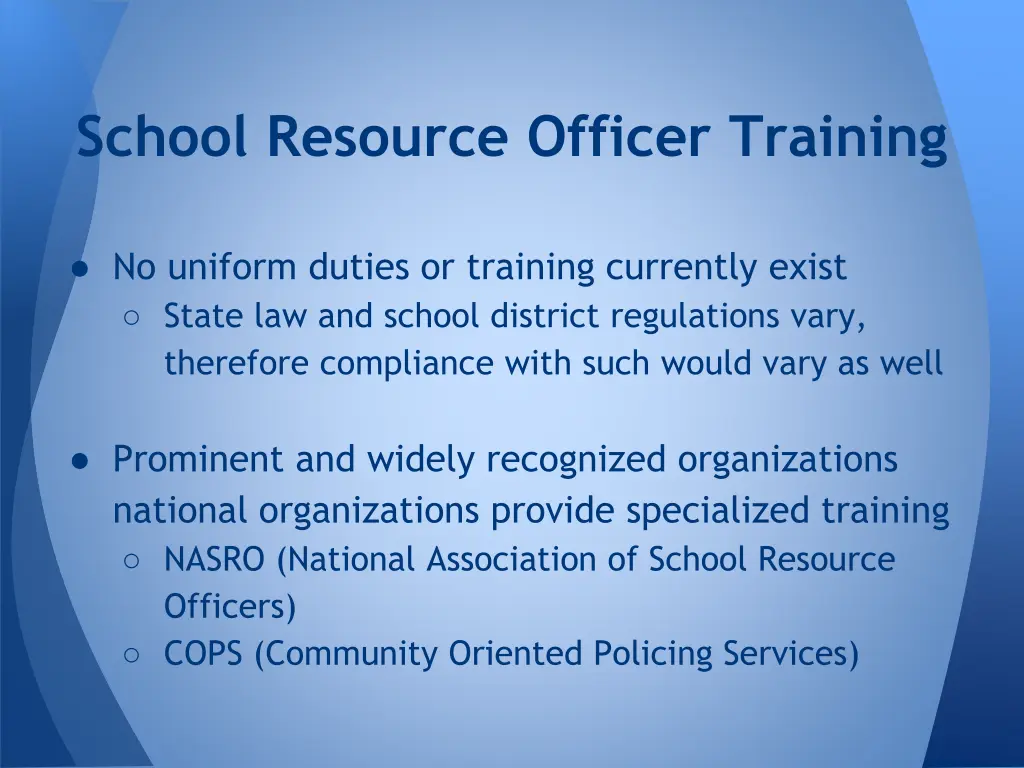 school resource officer training