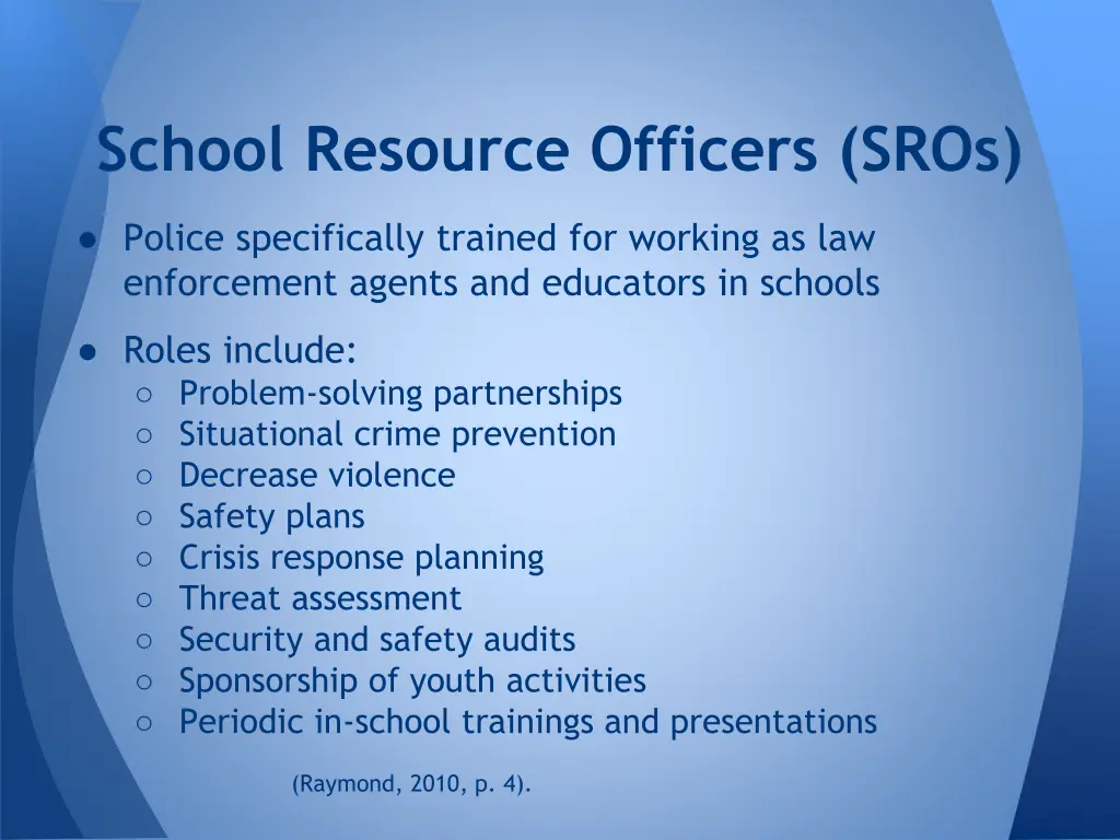 school resource officers sros