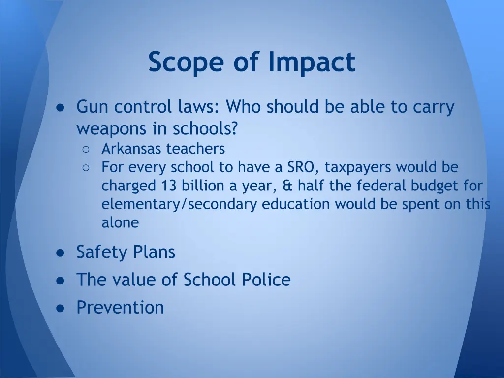 scope of impact