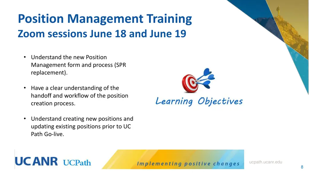 position management training zoom sessions june
