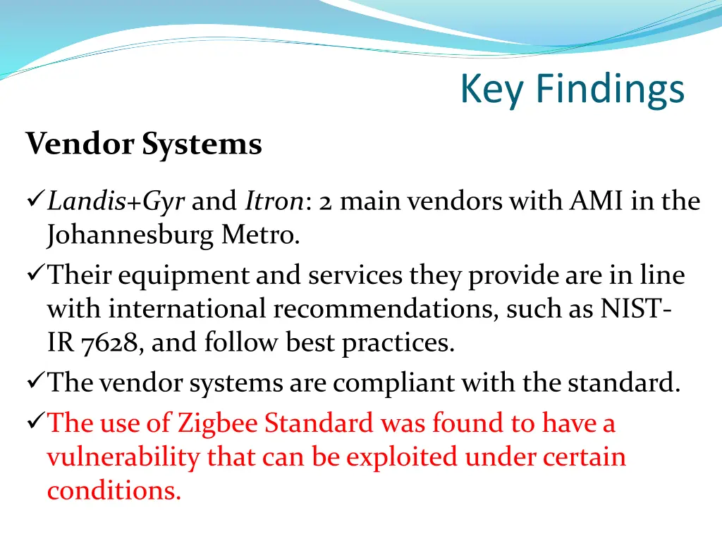 key findings
