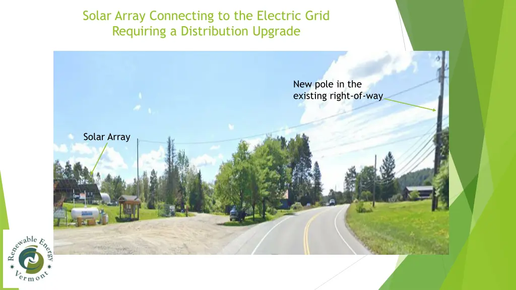 solar array connecting to the electric grid