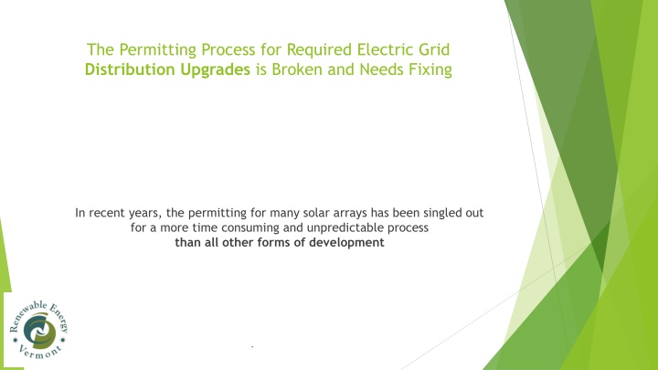 the permitting process for required electric grid