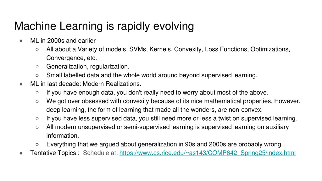 machine learning is rapidly evolving