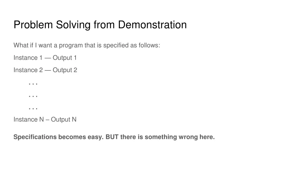 problem solving from demonstration