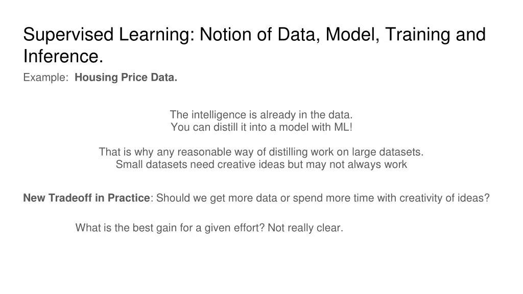 supervised learning notion of data model training