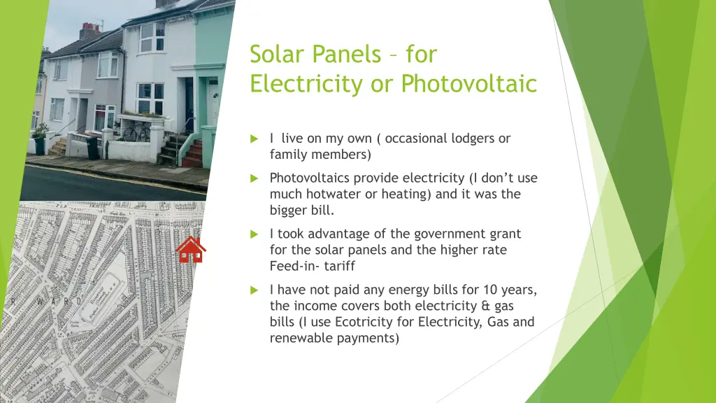 solar panels for electricity or photovoltaic