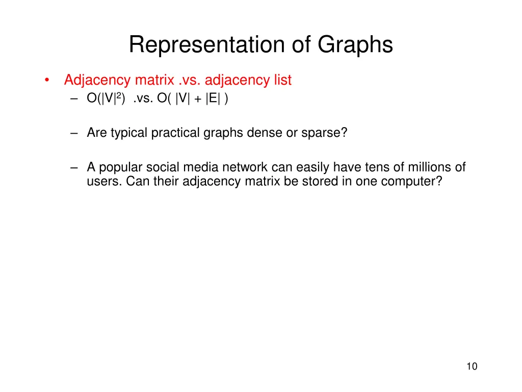 representation of graphs 3