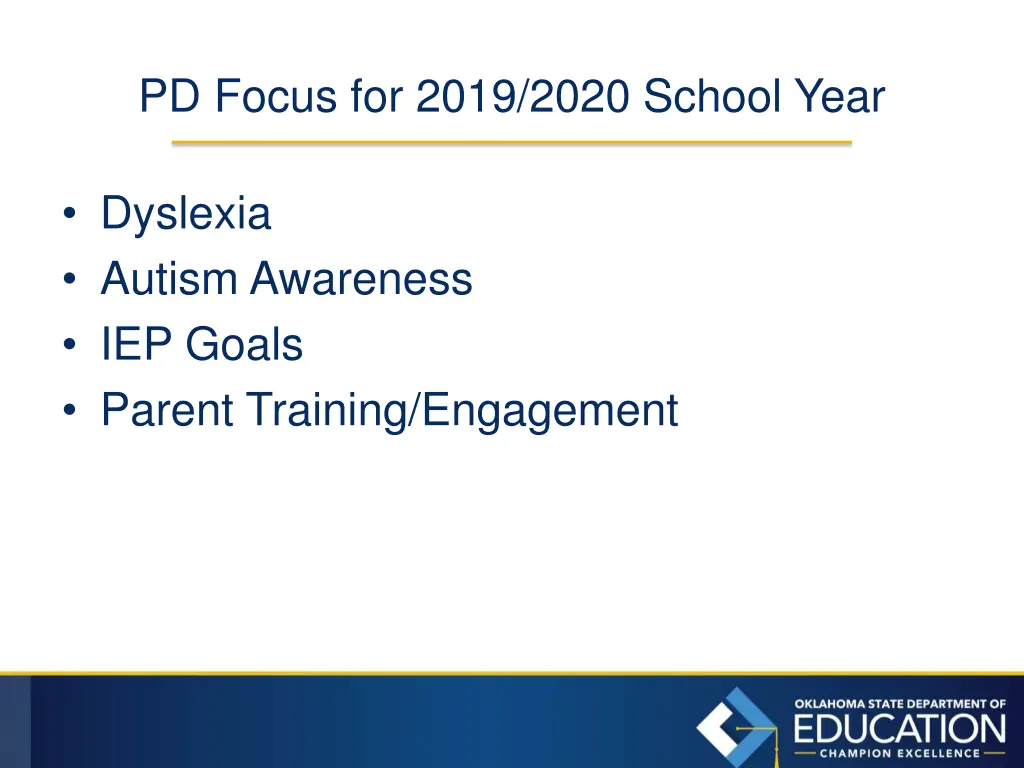 pd focus for 2019 2020 school year