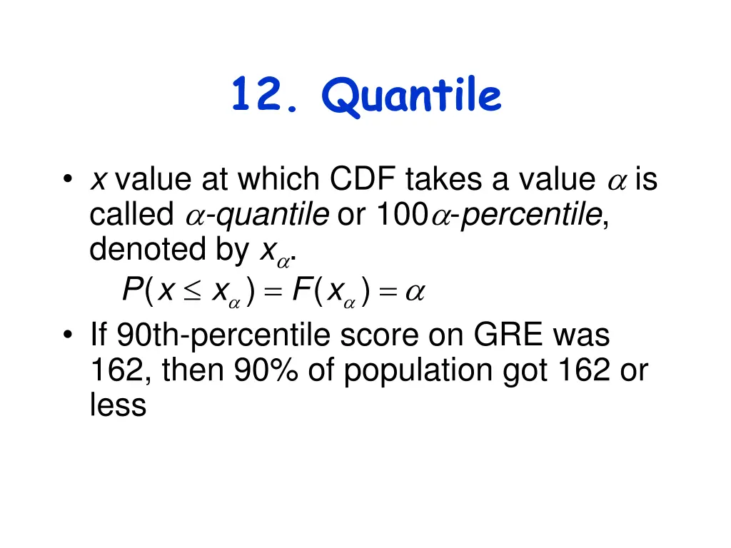 12 quantile