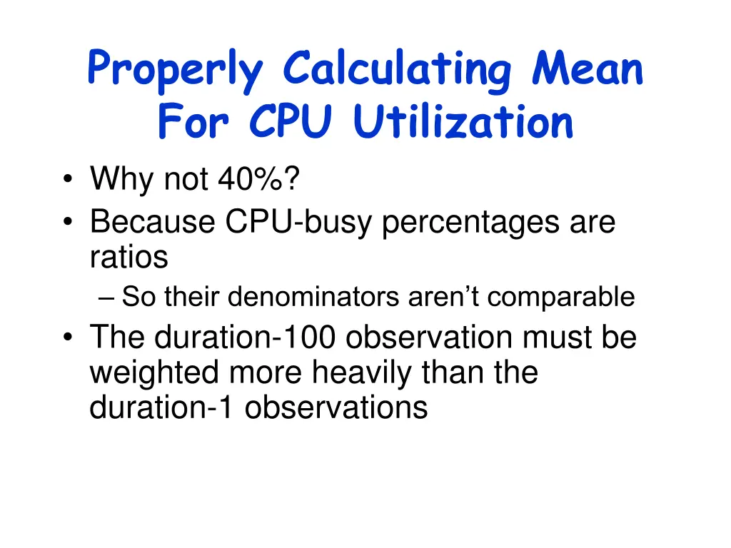 properly calculating mean for cpu utilization
