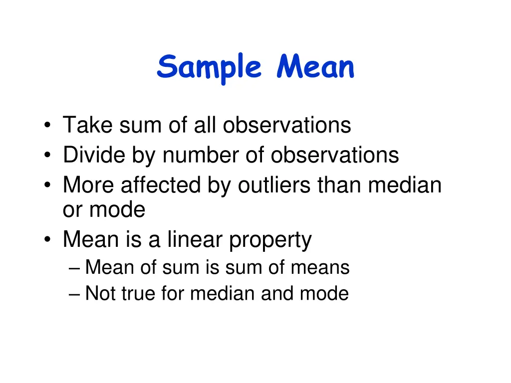 sample mean