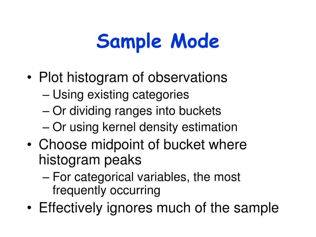 sample mode
