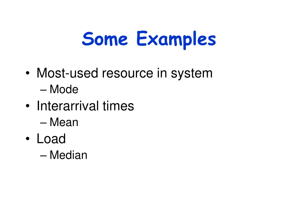 some examples