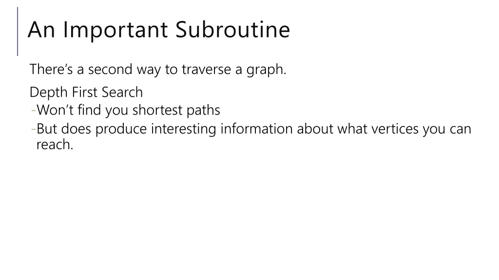 an important subroutine